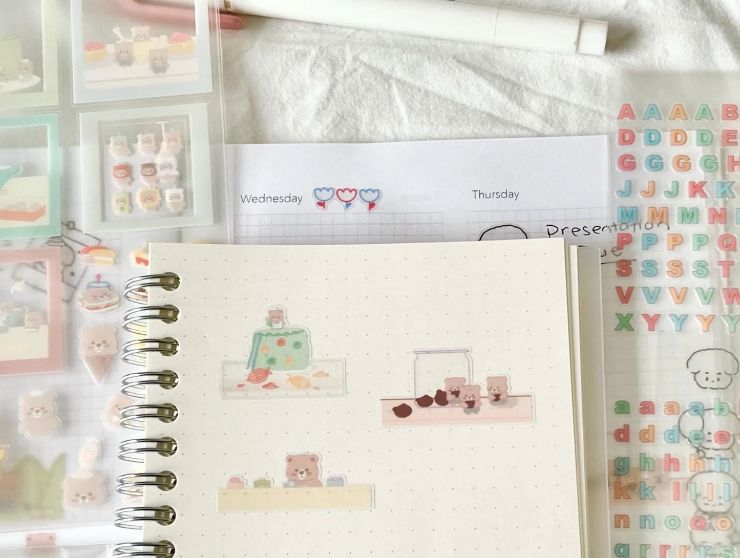 Tiny Bears Baking Special Sticker Sheet | PLANNER | BUJO | DIARY