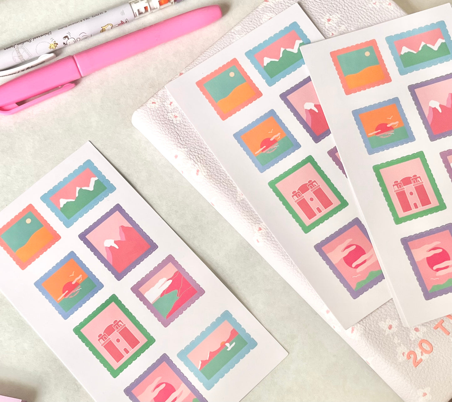 Michu Postage Stamps Sticker Sheet | PLANNER | BUJO | DIARY