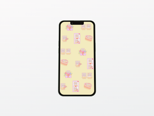 Cute Bears In Love Phone Wallpaper