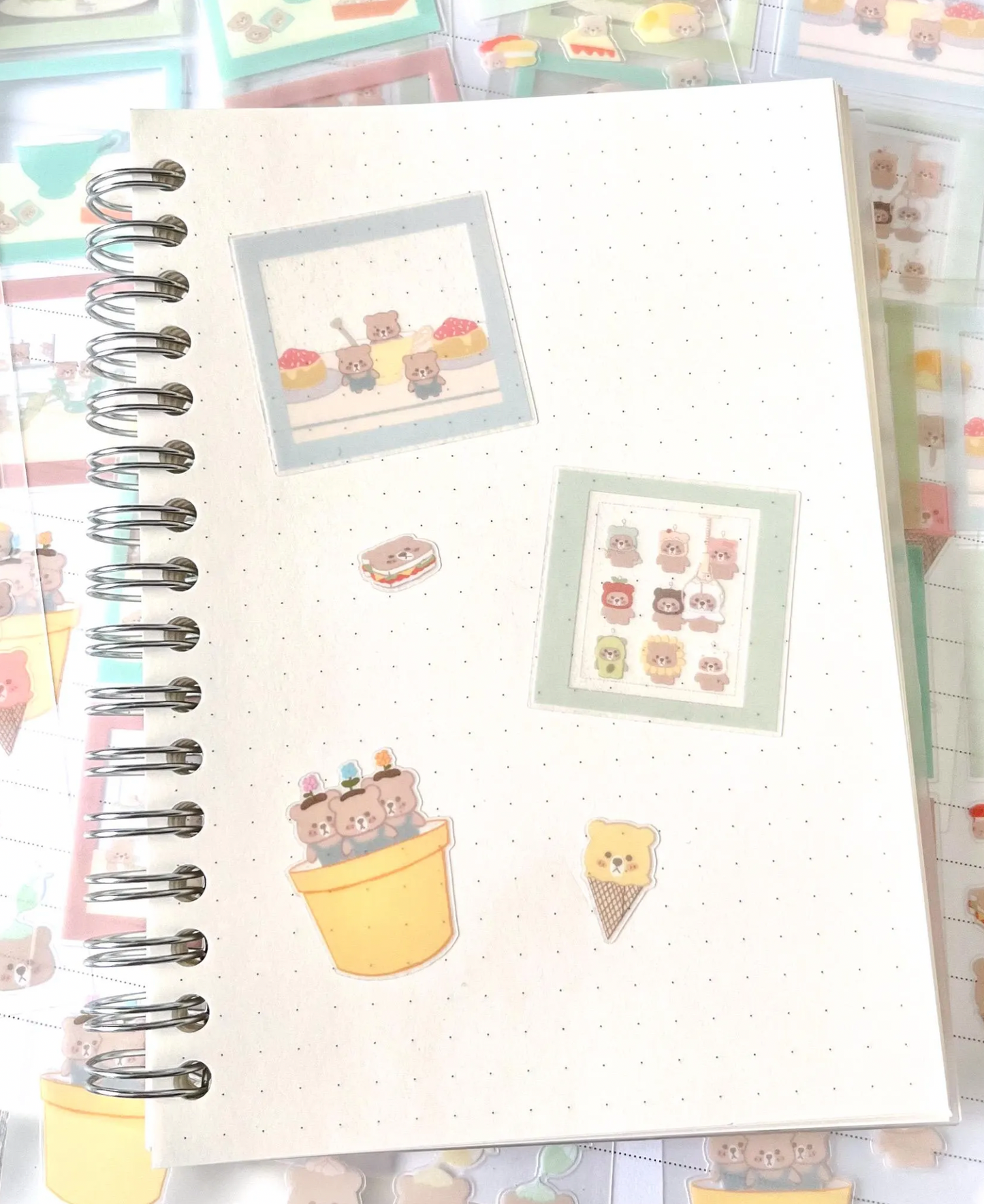 Tiny Bears Cute Sticker Sheet  | PLANNER | BUJO | DIARY