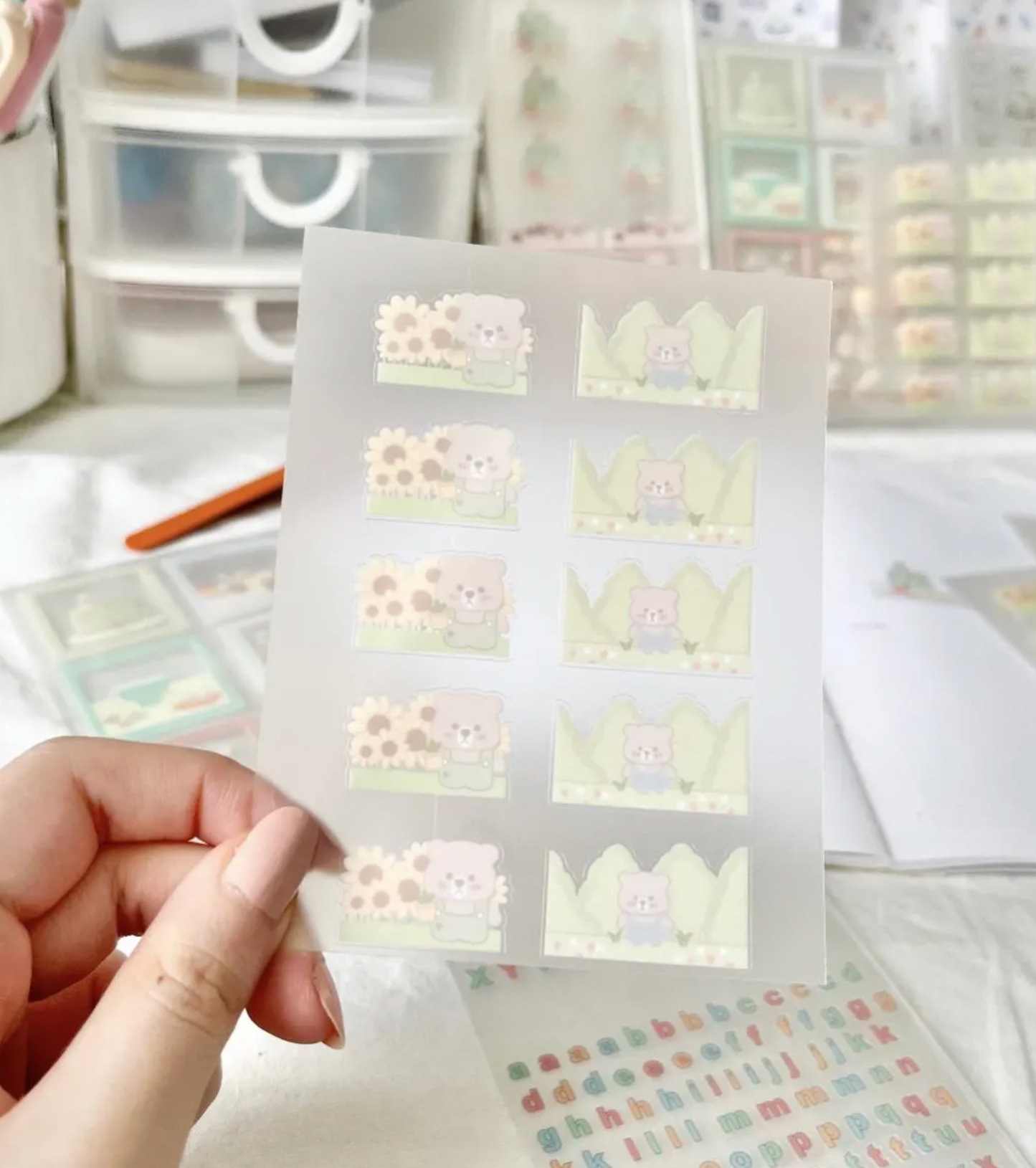 Tiny Bears Garden Special Sticker Sheet | PLANNER | BUJO | DIARY