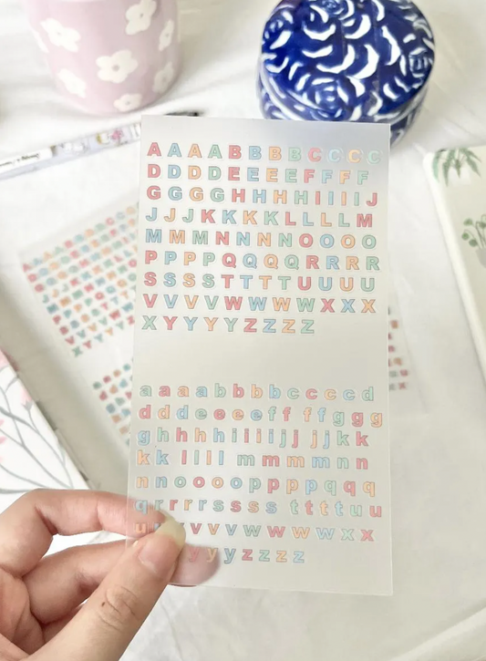 Summer Letters Sticker Sheet | PLANNER | BUJO | DIARY