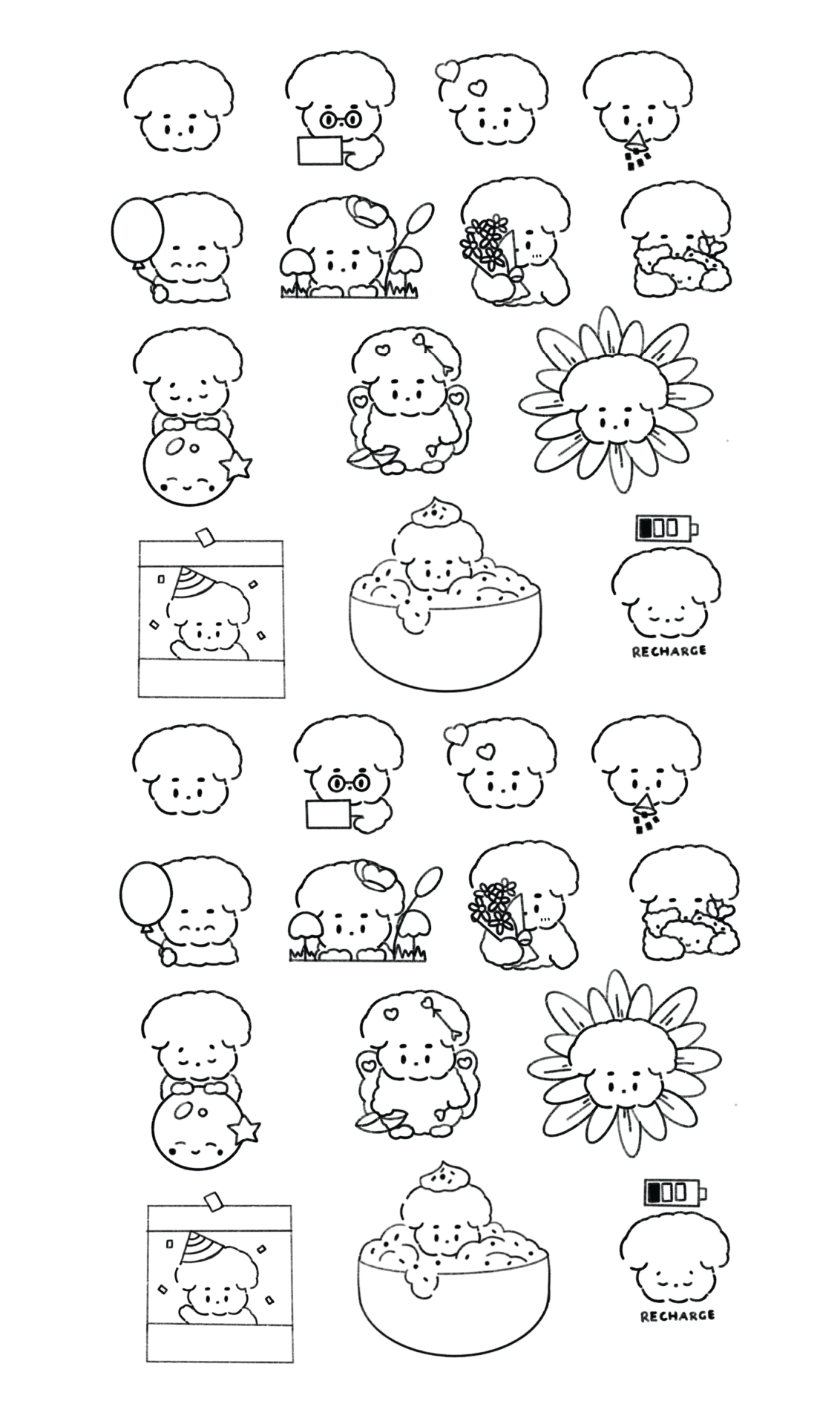 CloudPup Sticker Sheet | PLANNER | BUJO | DIARY