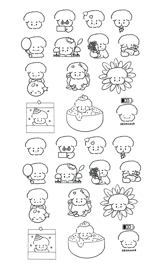 CloudPup Sticker Sheet | PLANNER | BUJO | DIARY
