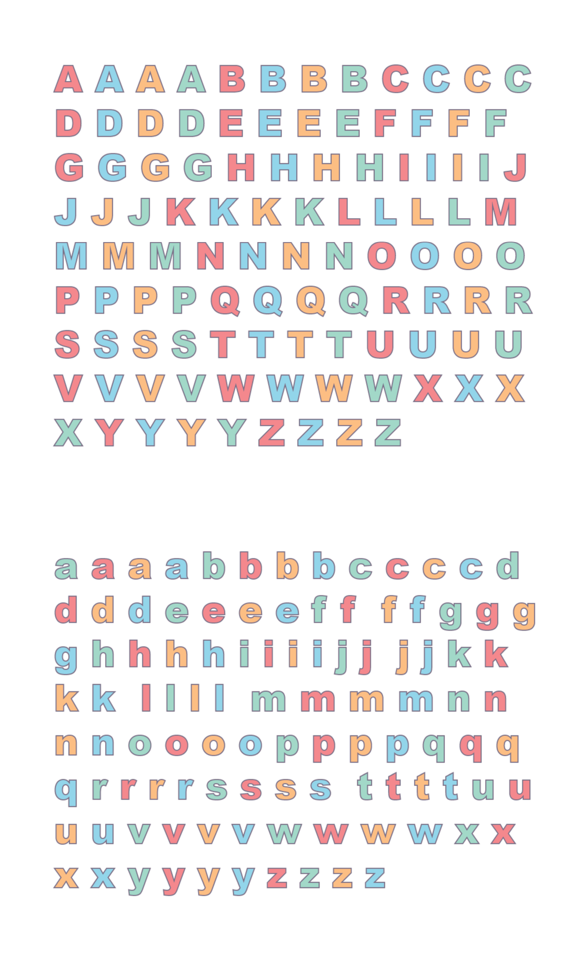 Summer Letters Sticker Sheet | PLANNER | BUJO | DIARY